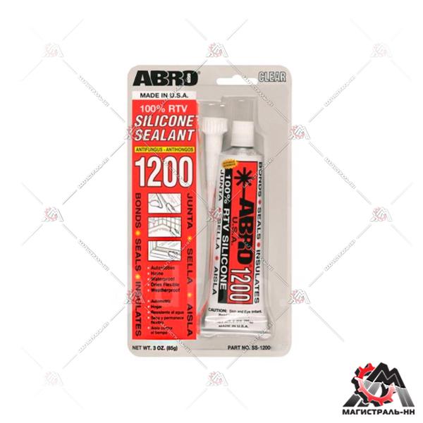 Герметик силиконовый 1200 (прозрачный) 85 г. ABRO